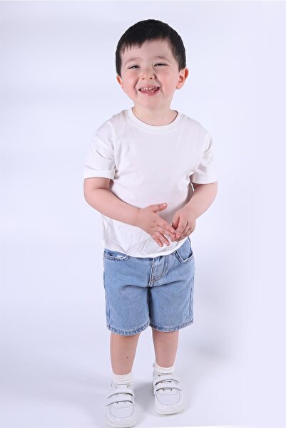 miabambim Kot Şort Unisex Mavi