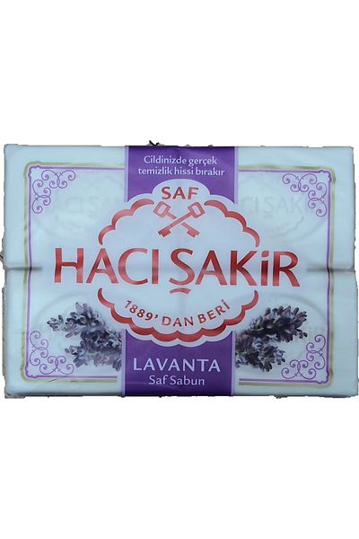 Hacı Şakir Set of 3 Natural Pure + Rose + Lavender Soap 3x600 Gr