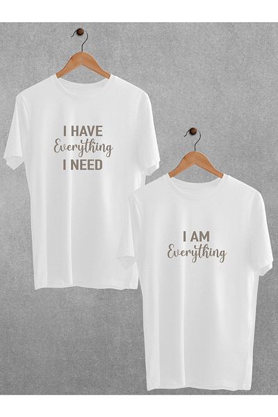 Pear Wear Everything Lover Couple Team T-shirt Μαύρο Λευκό Oversize Motto Lover Couple T-shirt