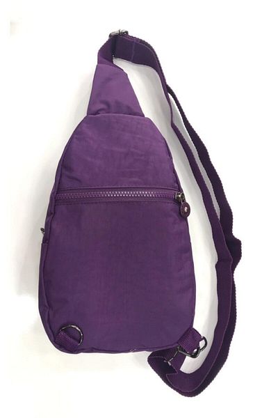 Bevitton Water Resistant Clinker Fabric Purple Front Crossbody Bag 3200