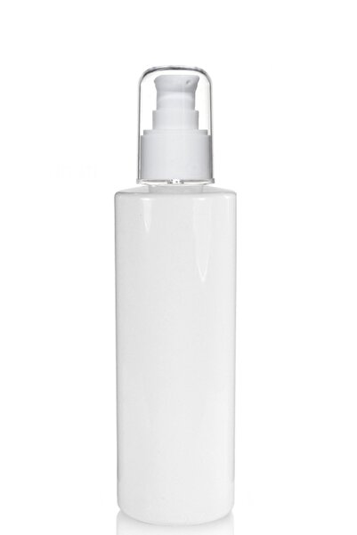Güvenç Ambalaj 100 Adet - 250ml Plastik Beyaz Küt Boyunlu Şişe, Boş Beyaz Los...