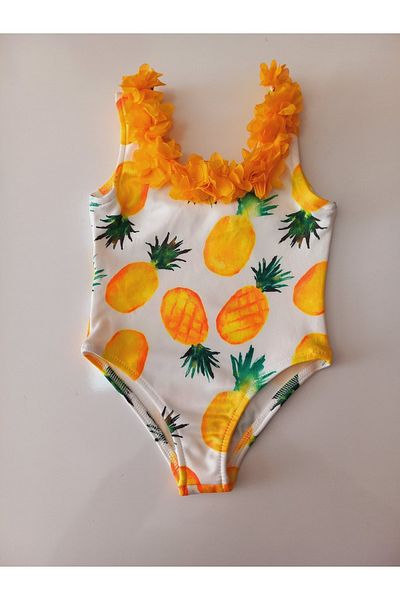ÖYKÜ KİDS Patterned Girl's Swimsuit