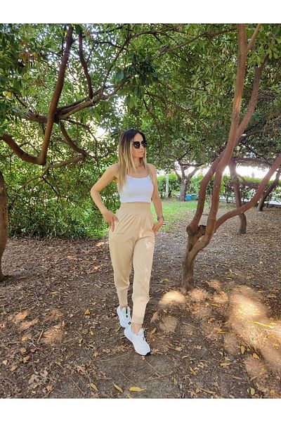 Garamak High Waist Elastic Trousers