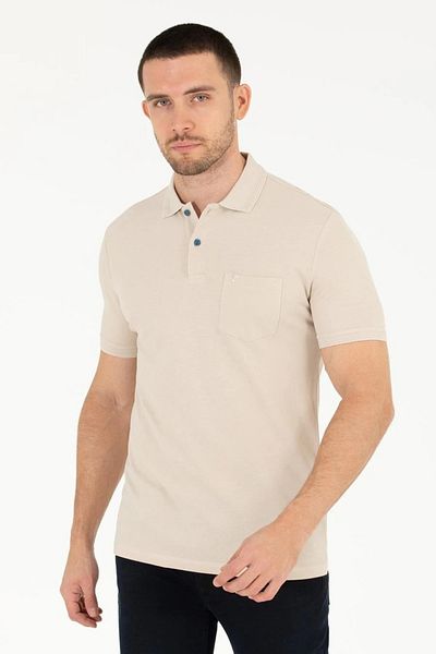 Pierre Cardin Stone Regular Fit Basic T-shirt