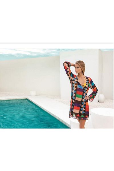 Argento Long Sleeve Tulle Pareo