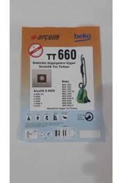 Arçelik Beko Tt660 Eletrikli Süpürgelere Uygun Sentetik Toz Torbası 5adet