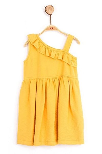 NK Girl's Yellow Samba Gilet Dress