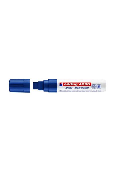 Edding 4090 Liquid Chalk Pen For Blackboard And Glass 15 Mm Cut Tip Blue