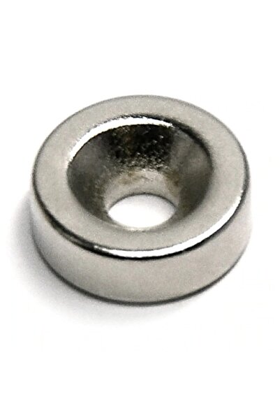 Dünya Magnet Havşa Delikli 18mm X 10/5mm X 5mm Süper Güçlü Neodyum Mıknatıs