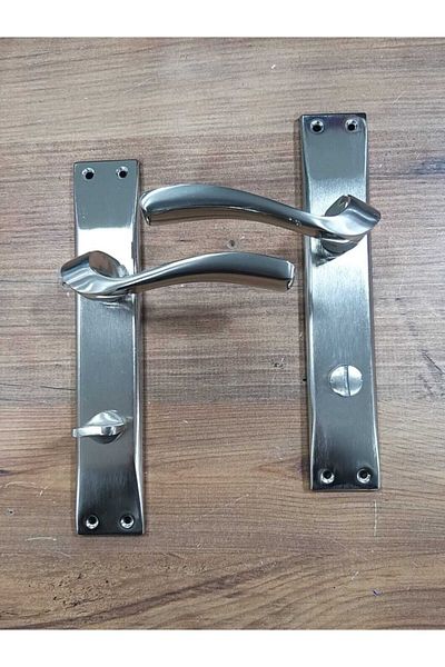 ARON Opendoor Diamond Mirrored Nickel Satin (BATHROOM-WC) Door Handle Right