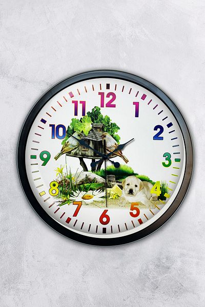 Kasva Concept Ρολόι τοίχου 40 εκ. Μαύρο Μεταλλικό Natural Life