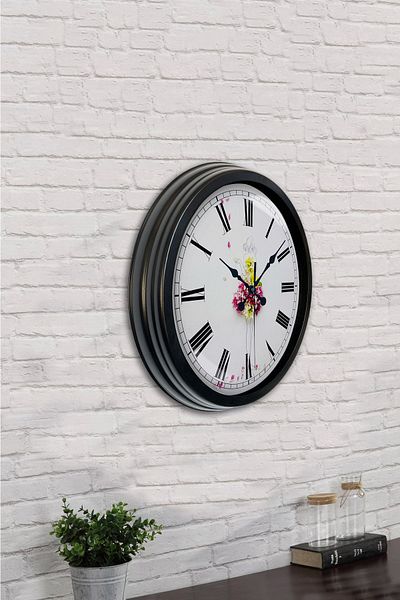 Kasva Concept Gift 40 cm Black Metal Ballerina Wall Clock