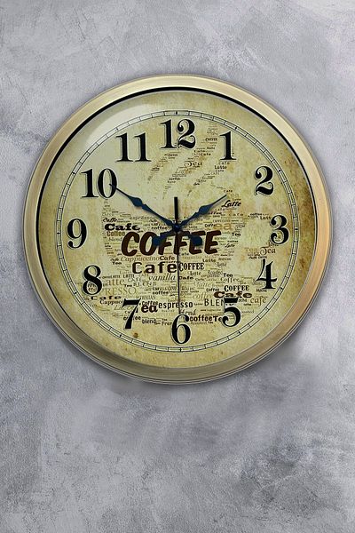 Kasva Concept Gift 40 cm Antique Metal Brown Wall Clock