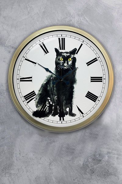 Kasva Concept Gift 40 cm Antique Metal Figure Wall Clock