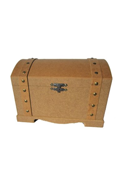 Genel Markalar Ham Ahşap Kabaralı Sandık 28x21x17 Ölçüleri