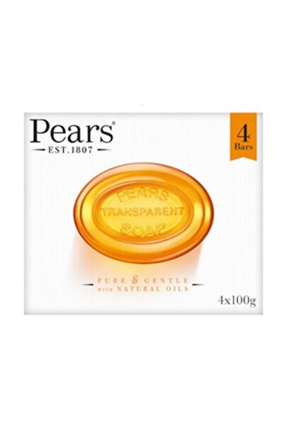 Pears صابون أصلي نقي وناعم بزيت طبيعي 100 جرام × 4 عبوات
