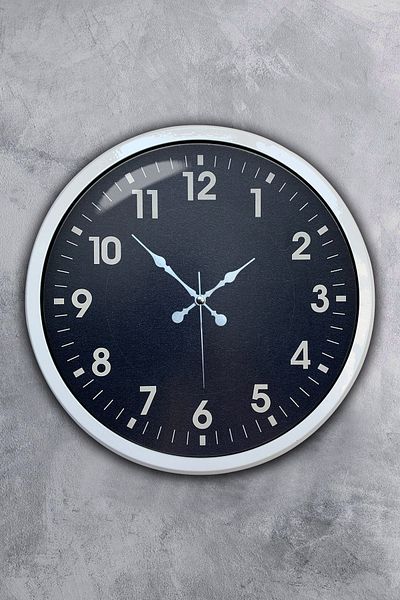 Kasva Concept Gift 40 cm White Metal Note Wall Clock