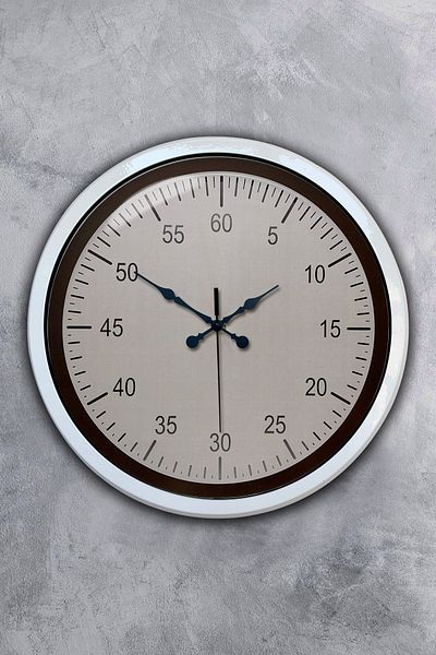 Kasva Concept Δώρο 40 εκ. Λευκό Μεταλλικό Κλασικό Ρολόι Τοίχου