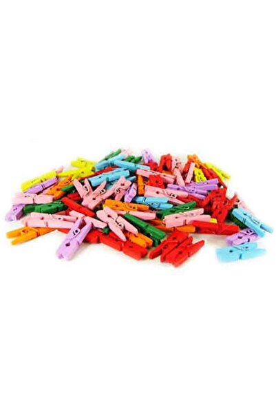 rennway Renkli Mini Ahşap Mandal