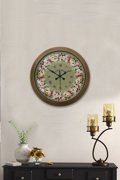 Kasva Concept 36 cm Antique Metal Vintage Wall Clock