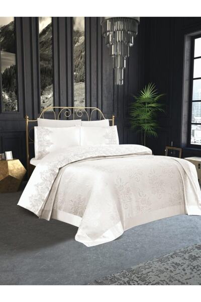 Kadınca Dükkan طقم بيكيه شانيل لؤلؤي مزدوج مكون من 6 قطع