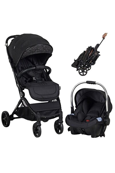 Prego Siyah Solo Kabin Boy Travel Sistem Bebek Arabası