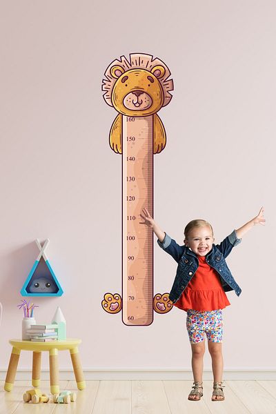 Tilki Dünyası Aslan Children's Room Height Chart
