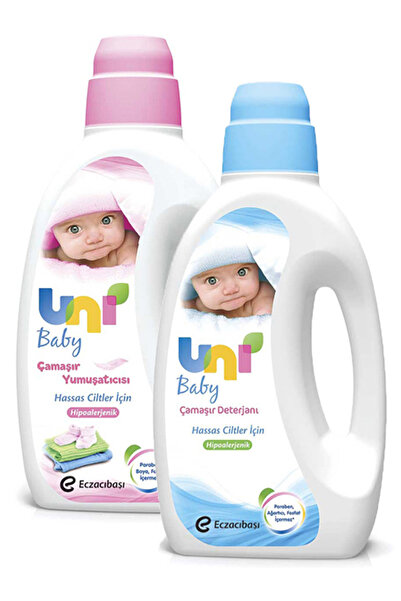 Uni Baby Çamaşır Deterjanı 1500 ml ve  Çamaşır Yumuşatıcısı 1500 ml