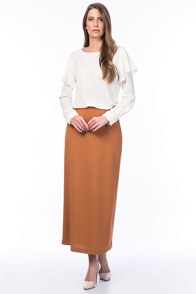 Kayra Brauner Damenrock KA-B6-12051-06
