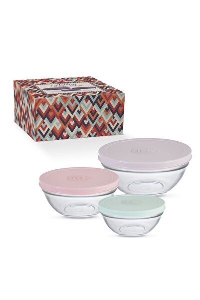 İpek Tp-12/14/17Pk8 طقم أوعية تخزين زجاجية Tp-12/14/17Pk8