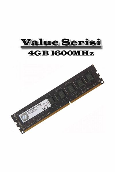 EvimShopping Gskill 4GB DDR3 1600MHz CL11 RAM - PC Value F3-1600C11S-4GNS