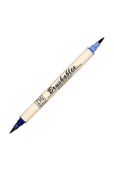 Zig Brushables 2 Color Tone Brush Tip Marker Pen 035 Navy