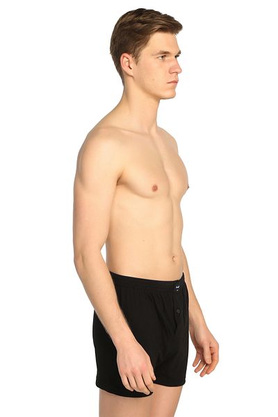 Tutku Men's Black 4 Pack Combed Cotton Buttoned Boxer Elf568T0117Ccm4
