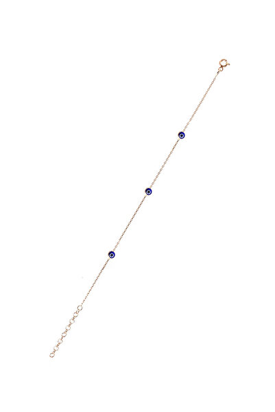 SUNSHINE 925 Ayar Gümüş Zirkon Taşlı Nazar Boncuklu Bileklik