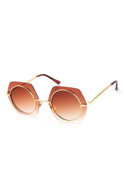 Di Caprio Women's Round Sunglasses DTX1277C
