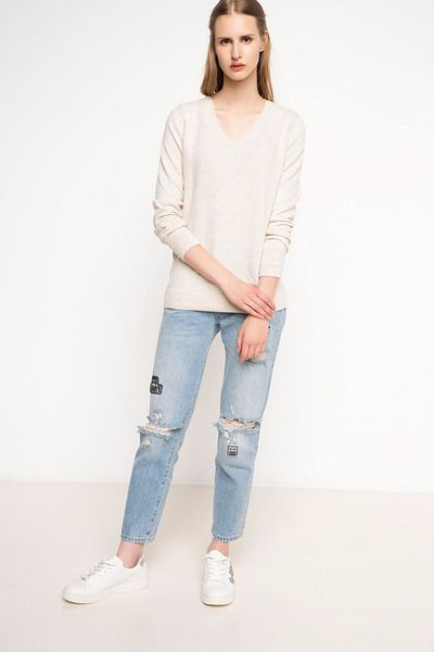 DeFacto Pulover de damă tricot cu decolteu în V F7088AZ.17AU.BG238