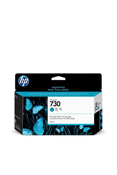 HP P2V62A 730 130-ml Cyan DesignJet 130ml Cam Göbeği mürekkep kartuşu
