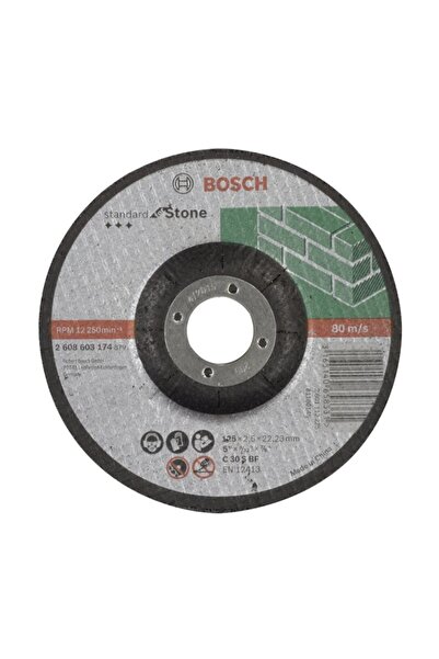 Bosch - 125*2,5 Mm Standard Seri Bombeli Taş Kesme Diski (TAŞ)