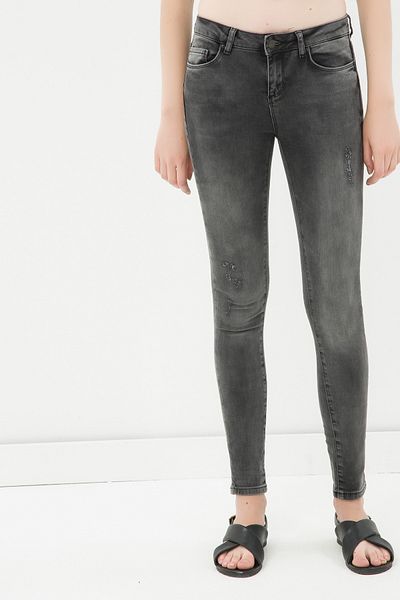Koton Women's Black Trousers 7KAL41995JD