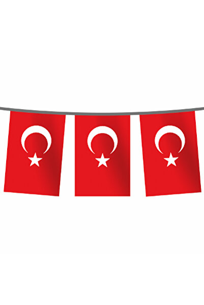 Özgüvenal İpe Dizili 50x75 cm Türk Bayrağı Pigment Baskı 100 metre