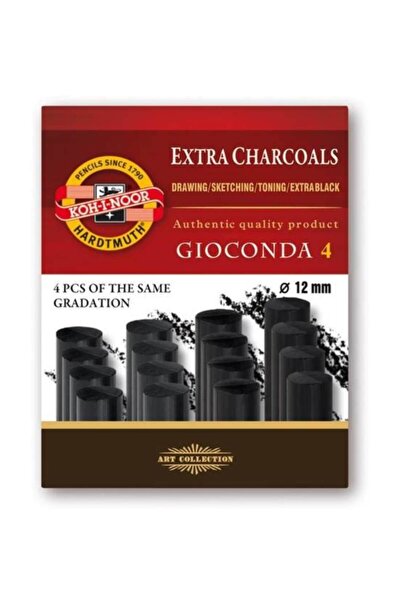 Koh-i Noor Extra Charcoal Kalın Kömür Füzen 4`lü Set