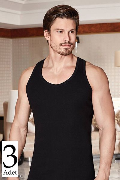 Berrak Men's Black 3-Piece Rambo Athlete Elastane MBR10293