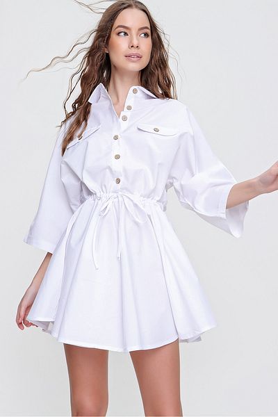 Trend Alaçatı Stili Dress - White - A-line