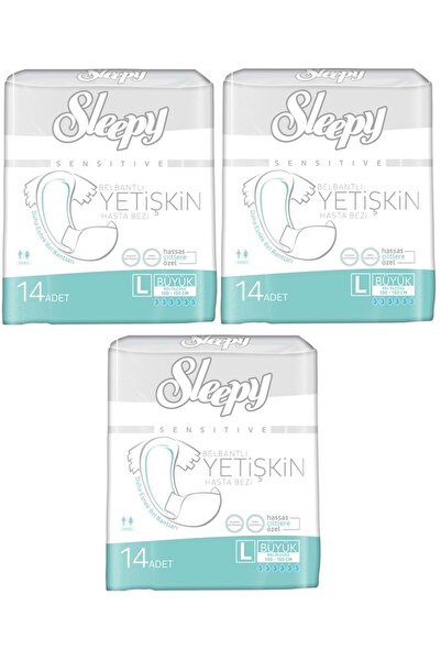 Sleepy Büyük Boy Hasta Bezi  L 3 Lü Set  42 Adet 3 Paket x 14