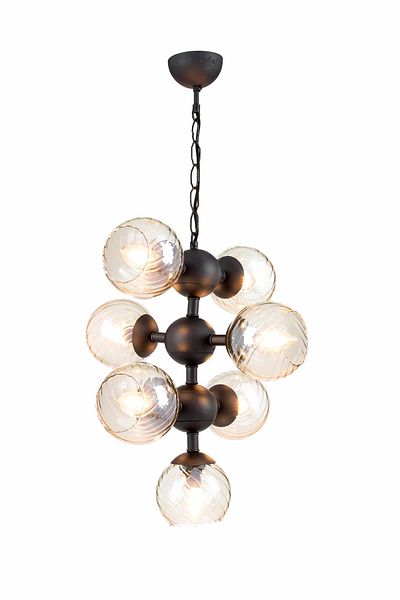 Sedef Avize Black 7-Piece Chandelier - Model 8730-77