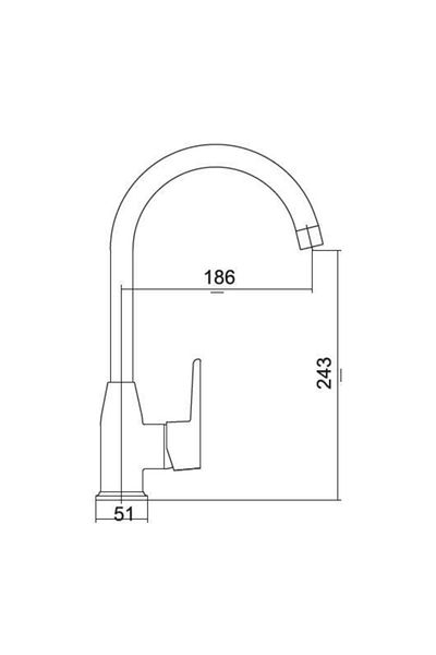 Venezia Cappadocia Black Kitchen Sink Faucet 5010902 -05