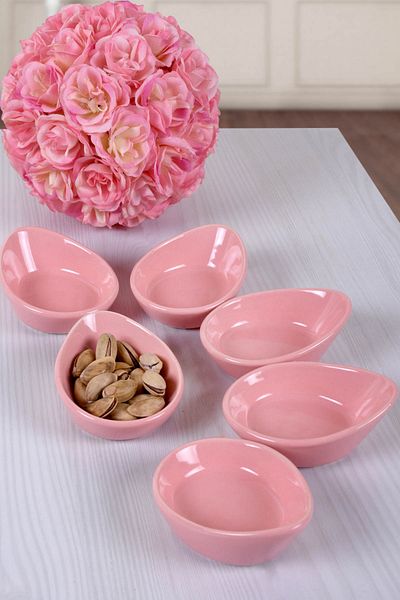 Keramika 6-piece 8 cm Mini Pink Gondola Sauce Bowl CR598308F550A0000000A