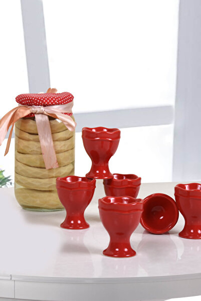 Keramika طبق بيض جولييت أحمر مقاس 7 سم - 6 قطع ZA005007F506A0000000أ