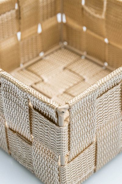 English Home Cos Polipropilena Shine 14X14X7,5 Cm Bej