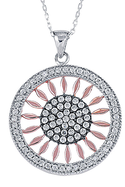 Argentum Concept 925 Ayar Gümüş Zirkon Taşlı Güneş Kolye